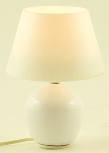 Dollhouse Miniature Glazed Ceramic Table Lamp